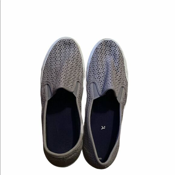 Sperry Grey Fabric Slip-Ons Size 8 M - Picture 1 of 4